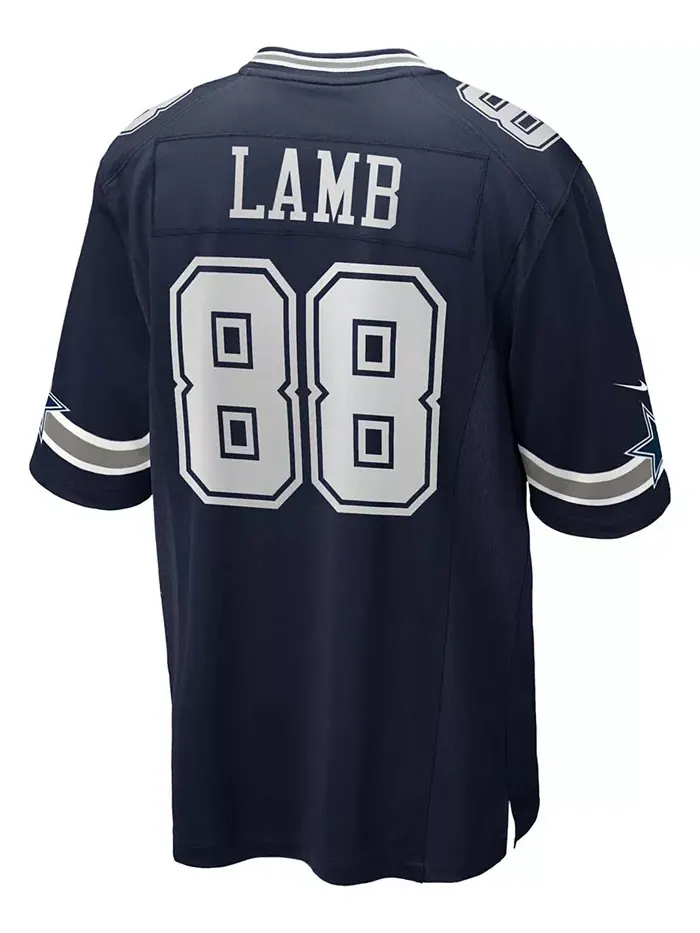 Мужская альтернативная игровая футболка Dallas Cowboys CeeDee Lamb Nike — изображение 3 из 3, темно-синий