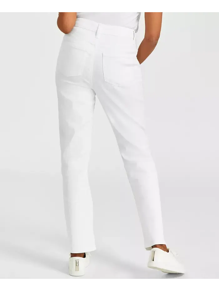 Узкие джинсы с высокой посадкой и прямыми штанинами Petite High-Rise Natural Straight-Leg Jeans — изображение 2 из 5