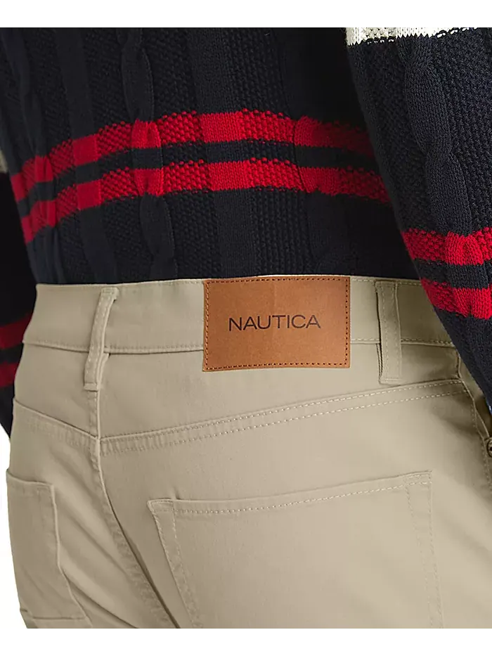 Мужские джинсы Vintage Straight Stretch Denim Nautica — изображение 3 из 4, коричневый