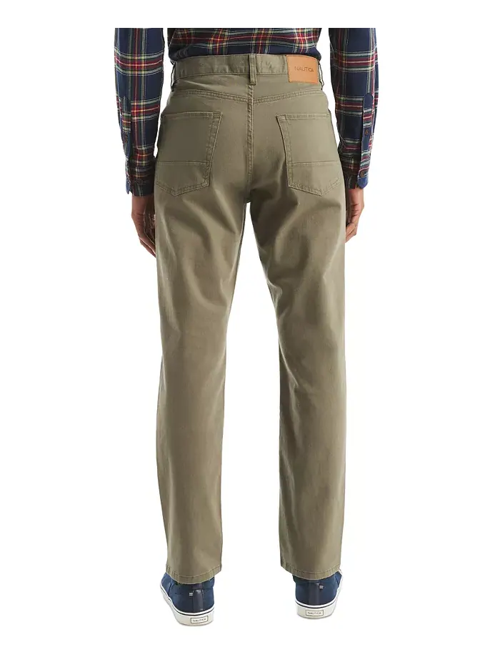 Мужские джинсы Vintage Straight Stretch Denim Nautica — изображение 2 из 4, оливковый