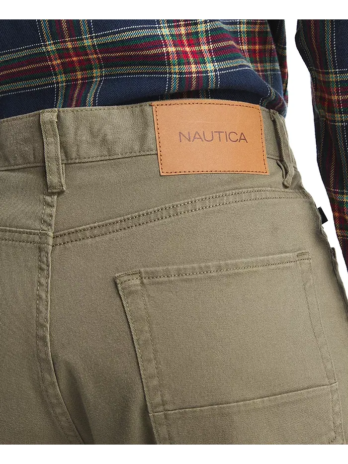 Мужские джинсы Vintage Straight Stretch Denim Nautica — изображение 3 из 4, оливковый