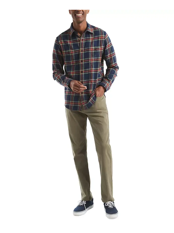 Мужские джинсы Vintage Straight Stretch Denim Nautica — изображение 4 из 4, оливковый