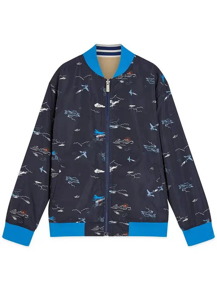 Мальчики 8-16 лет реверсивная куртка-бомбер Scotch & Soda — изображение 3 из 4, бежевый/бежевый