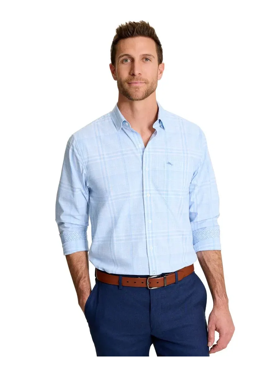 Мужская клетчатая рубашка Sarasota Stretch Tommy Bahama — изображение 2 из 3, синий