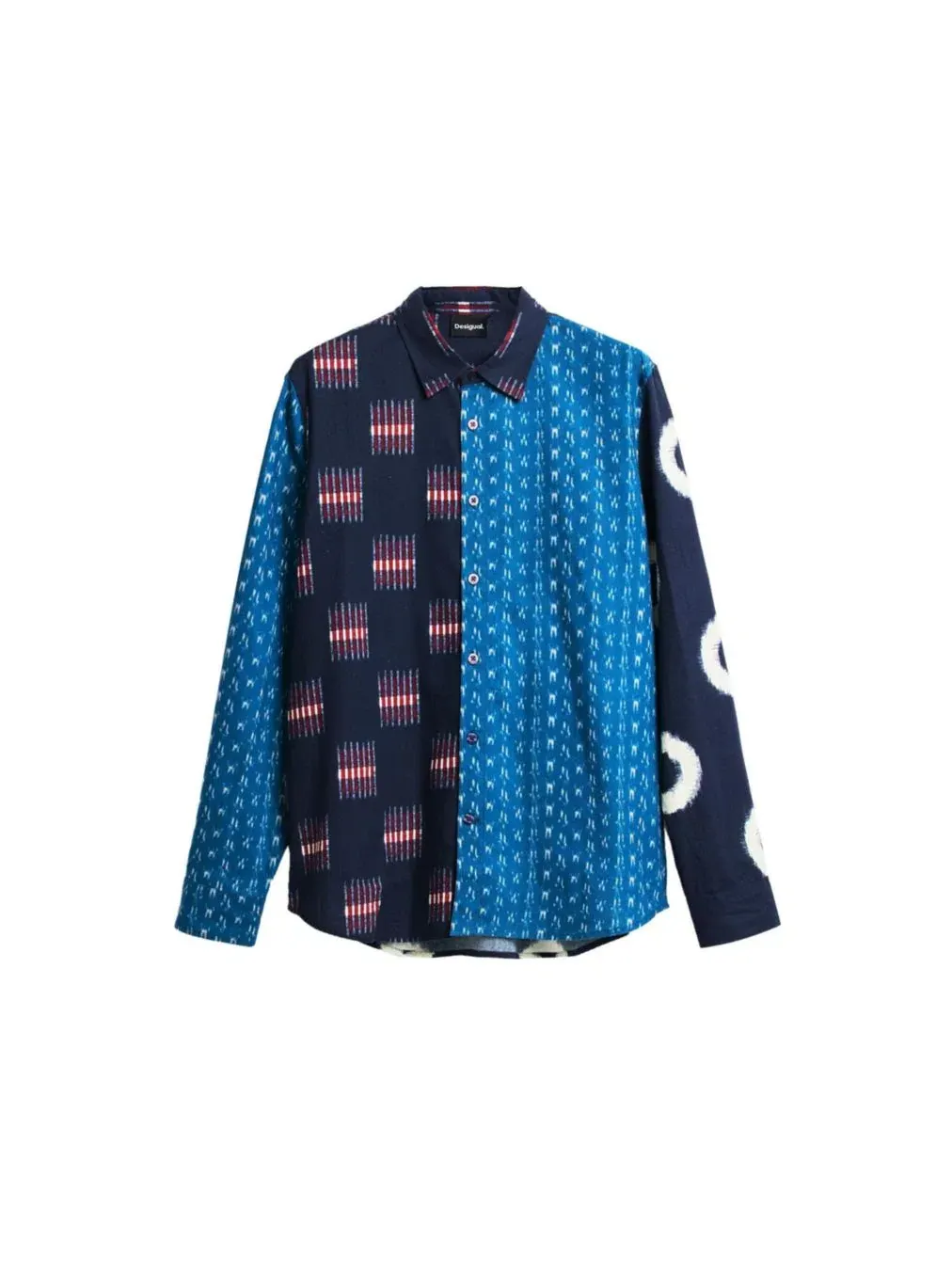 Мужская рубашка с нашивкой Desigual — изображение 3 из 5, синий