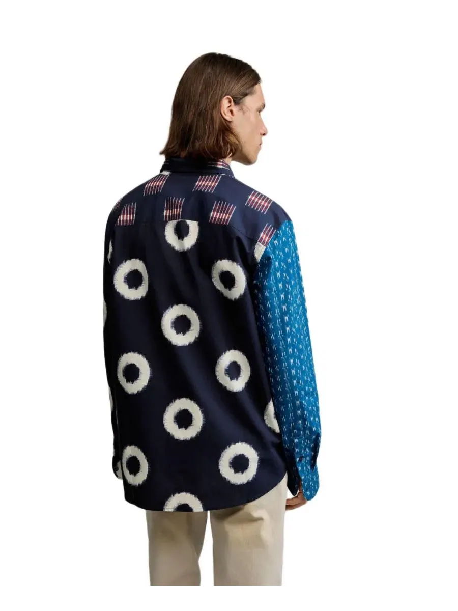 Мужская рубашка с нашивкой Desigual — изображение 4 из 5, синий