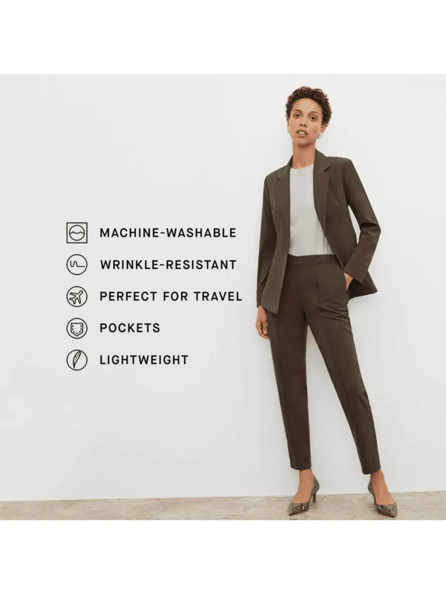 Женские дорожные брюки Colby Travel Pant - OrigamiTech MMLaFleur — изображение 9 из 9, оливковый