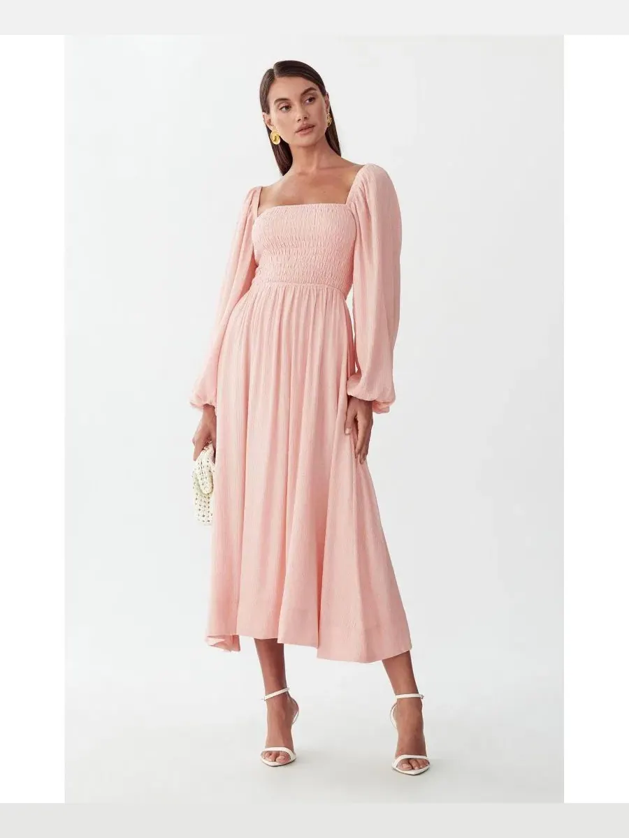 Платье миди True Midi Dress ST MRLO — изображение 6 из 6, пудровый розовый