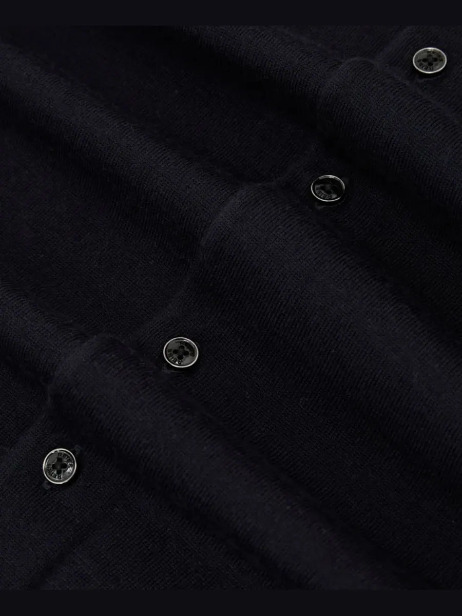 Мужская рубашка Drayton Button Through Merino REISS — изображение 3 из 5, темно-синий