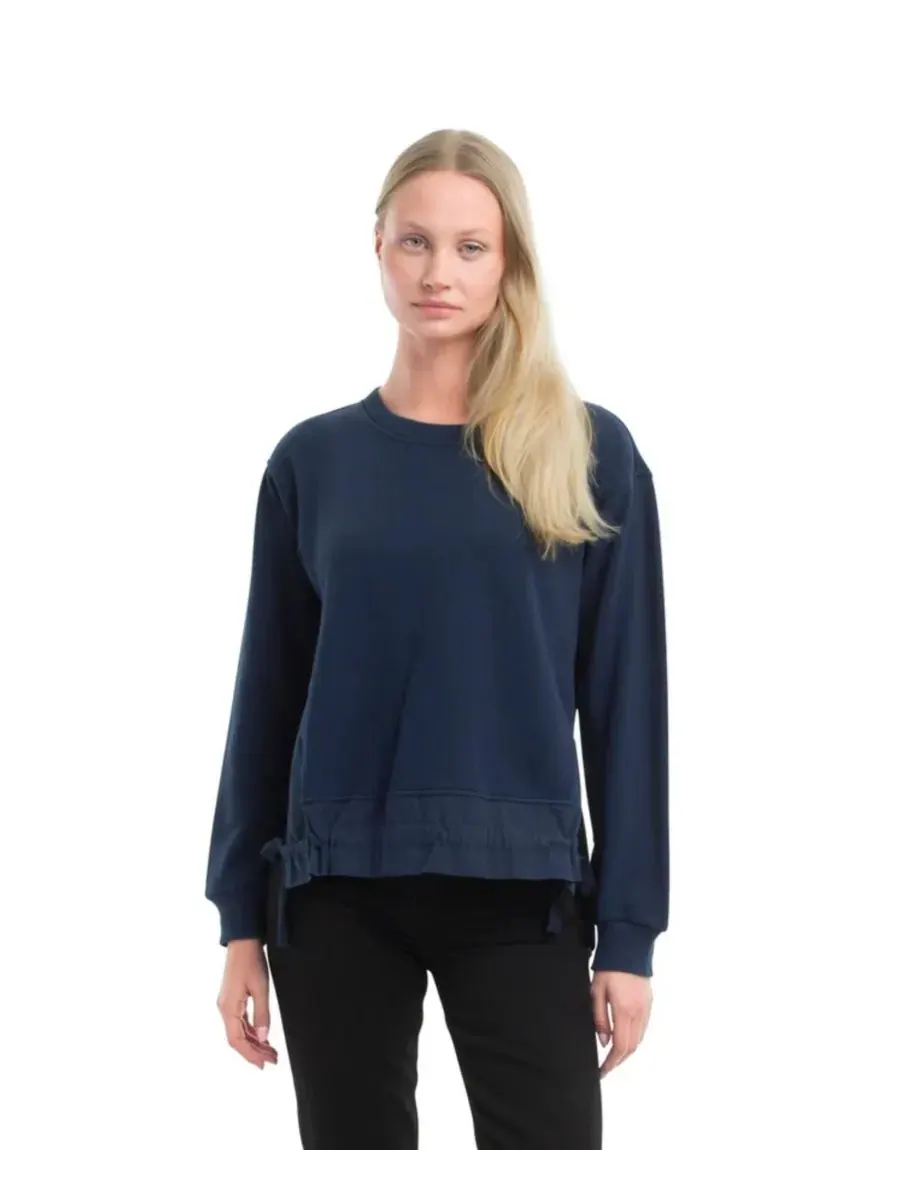 Женская толстовка с ткаными боковыми вставками WILT Clothing — синий