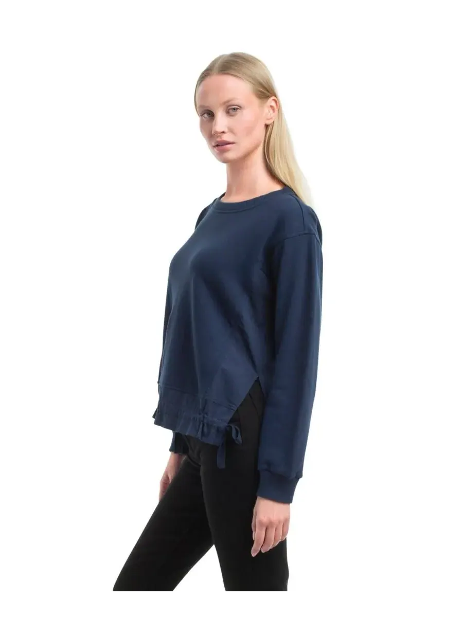 Женская толстовка с ткаными боковыми вставками WILT Clothing — изображение 3 из 7, синий