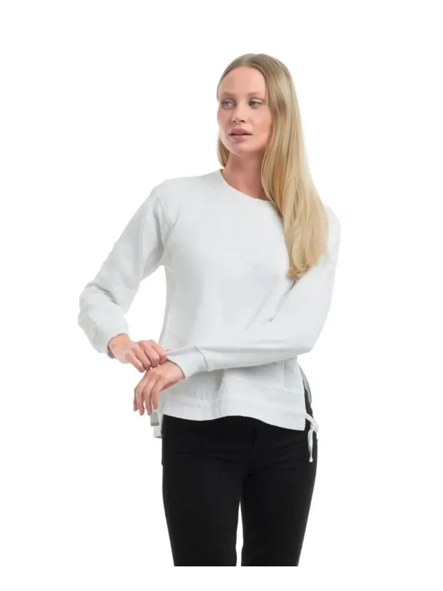 Женская толстовка с ткаными боковыми вставками WILT Clothing — изображение 6 из 6, белый