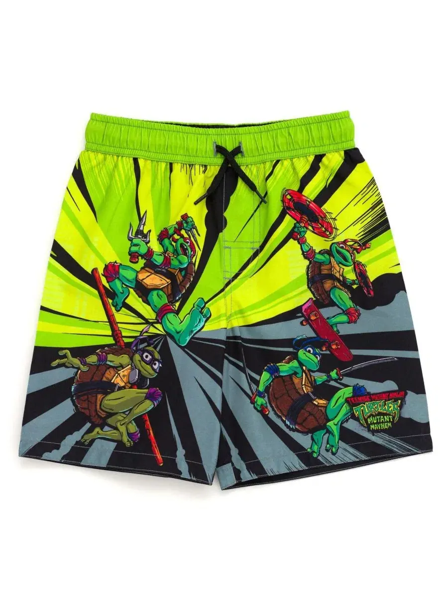 Плавки Teenage Mutant Ninja Turtles — изображение 1 из 3, неоновый зеленый черный