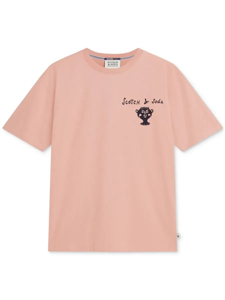 Футболка мужская с графическим принтом SCOTCH & SODA — изображение 6 из 6, розовый