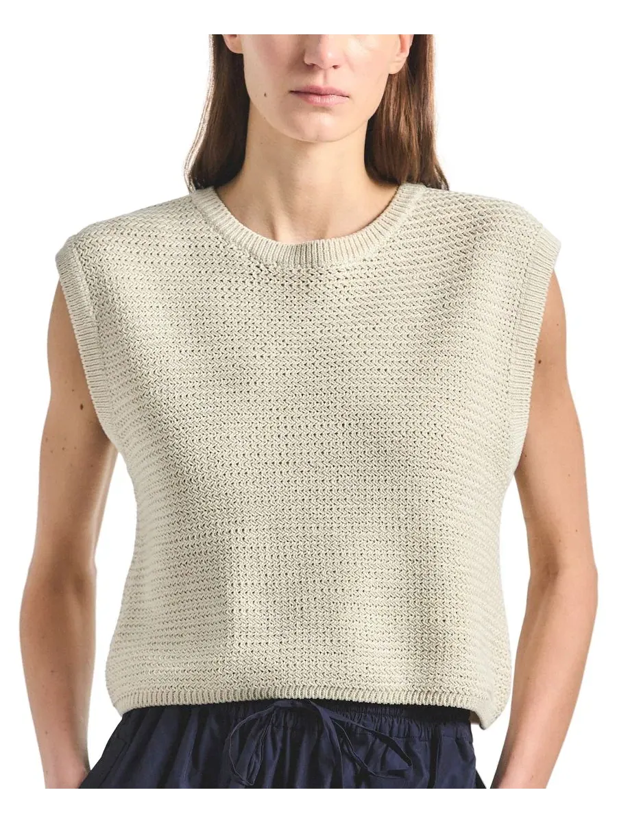 Свитер без рукавов с текстурной вязкой Vivienne Mesh Knit Derek Lam 10 Crosby
