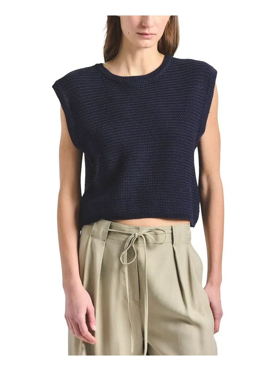 Свитер из сетки без рукавов Vivienne Mesh Knit Derek Lam 10 Crosby — синий