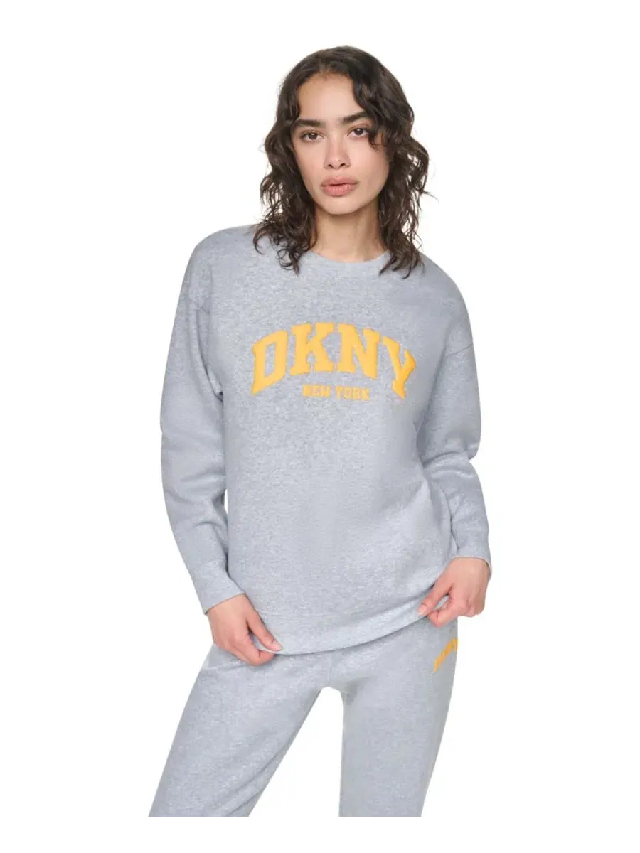 Женский свитшот с длинным рукавом и принтом Varsity Puff Logo DKNY Sport, Pgh/Taxi Cab