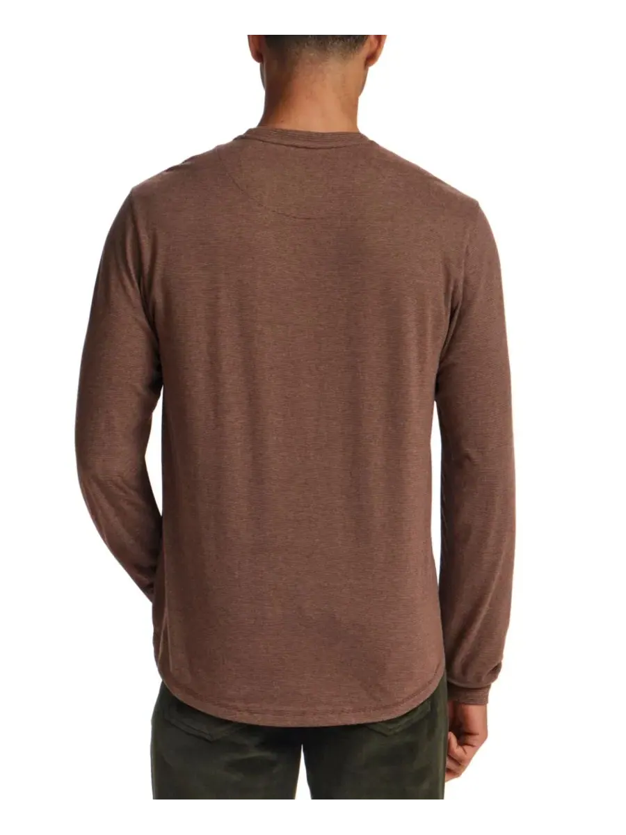 Футболка с длинным рукавом Microstripe Crewneck Weatherproof Vintage — изображение 5 из 5, хаки коричневый