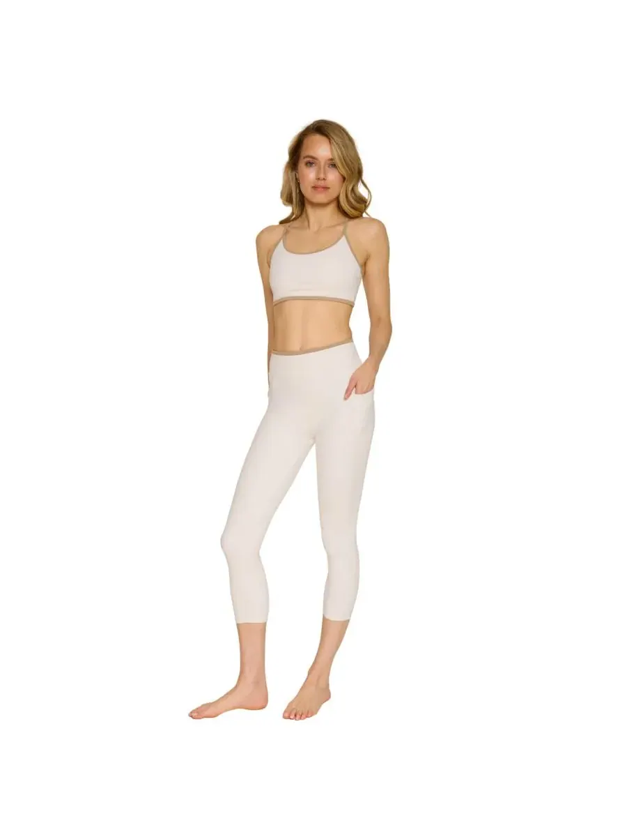 Капри G Lifestyle с потайным карманом G Lifestyle Clothing — изображение 1 из 5, бежевый