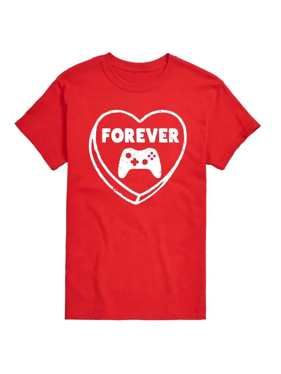 Мужская футболка с коротким рукавом и принтом Forever Heart Video Games AIRWAVES — изображение 1 из 3, красный