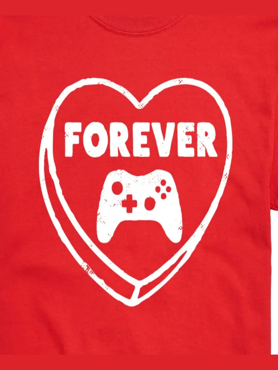 Мужская футболка с коротким рукавом и принтом Forever Heart Video Games AIRWAVES — изображение 3 из 3, красный