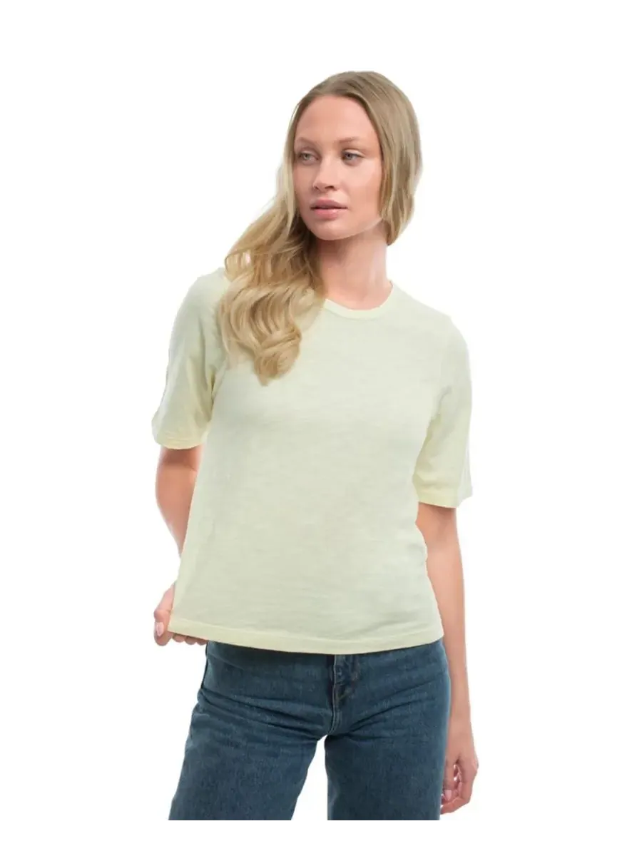 Женская футболка с рукавами до локтя детского кроя WILT Clothing — изображение 4 из 4, прозрачный желтый