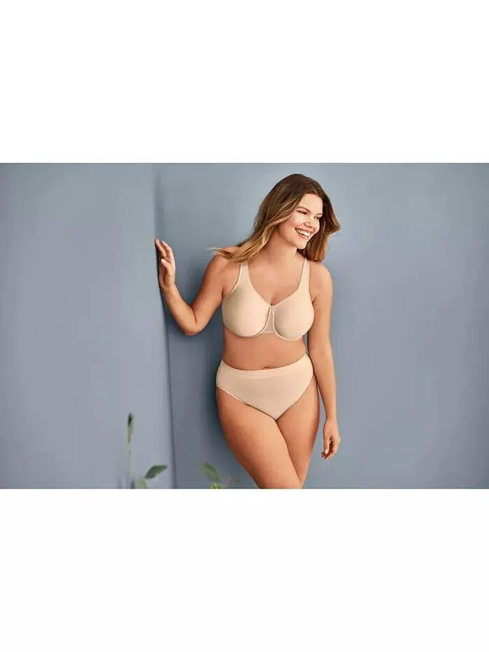 Бюстгальтер Basic Beauty на косточках для полной фигуры 855192, чашка до H Wacoal — изображение 5 из 7, черный