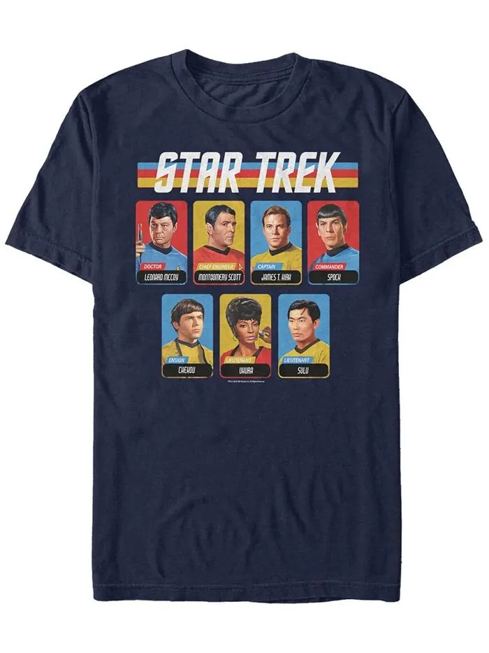 Мужская футболка с короткими рукавами Star Trek The Original Series Crew Fifth Sun — изображение 1 из 1, темно-синий