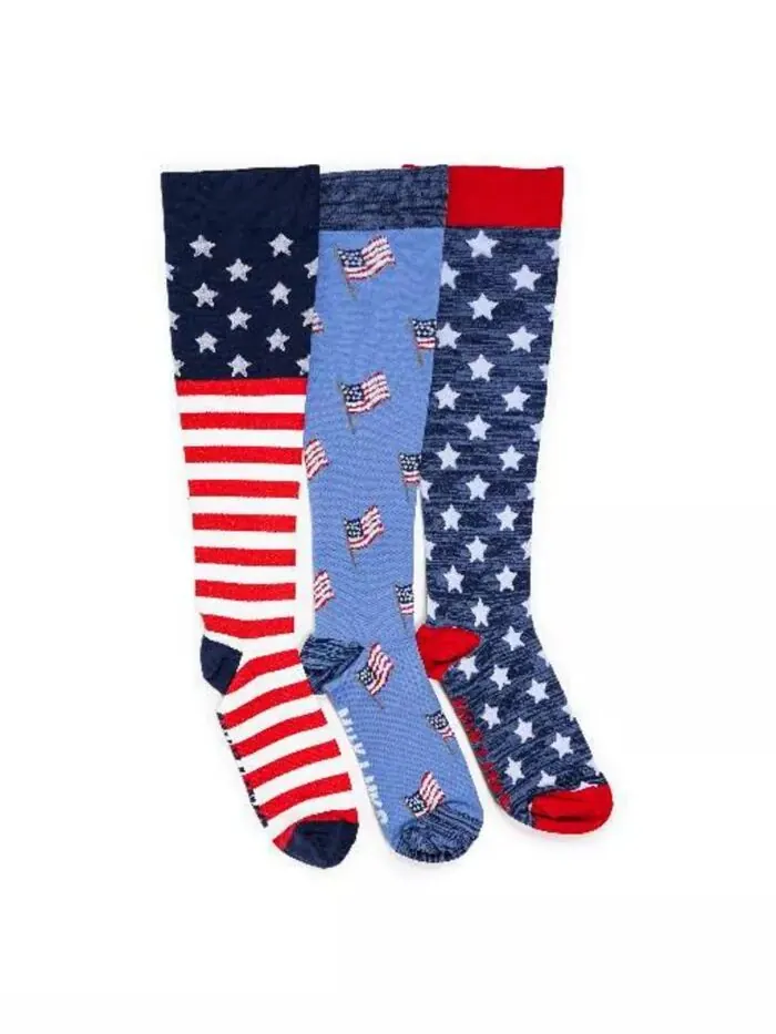 Мужские носки MUK LUKS — изображение 1 из 3, красный/белый/синий