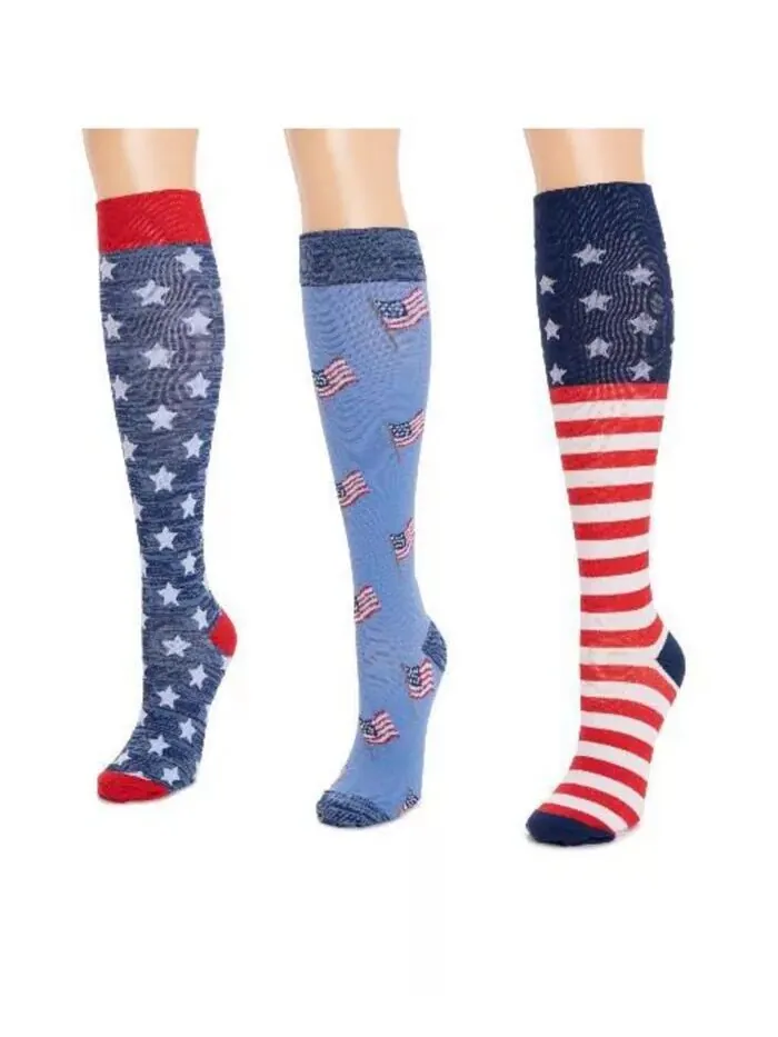 Мужские носки MUK LUKS — изображение 2 из 3, красный/белый/синий