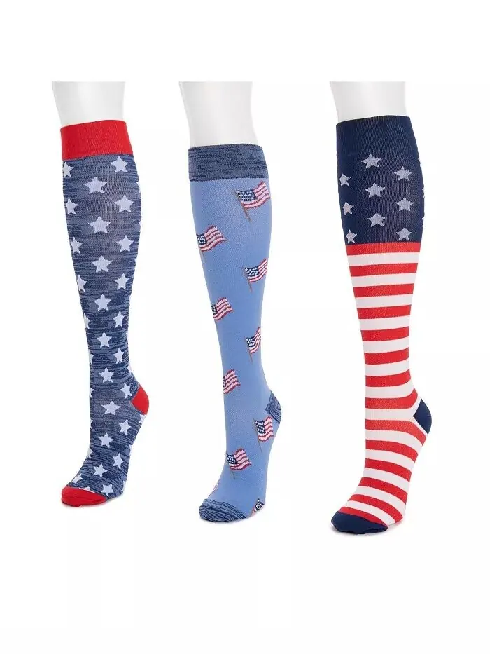 Мужские носки MUK LUKS — изображение 3 из 3, красный/белый/синий