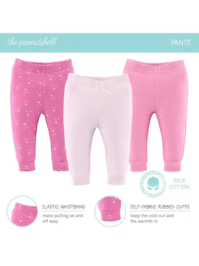 Набор для новорожденных девочек Pretty Pink из 16 предметов The Peanutshell — изображение 4 из 6, розовый