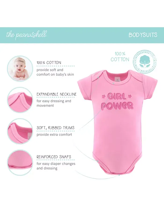 Набор для новорожденных девочек Pretty Pink из 16 предметов The Peanutshell — изображение 6 из 6, розовый
