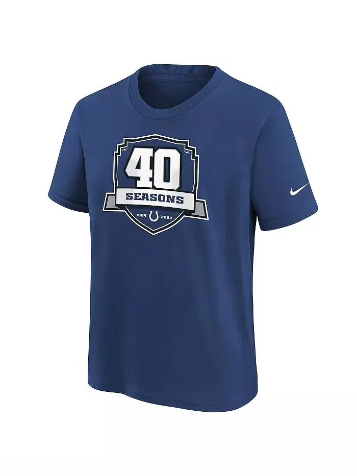 Футболка Big Boys Blue Indianapolis Colts 40th Anniversary Nike — изображение 2 из 3