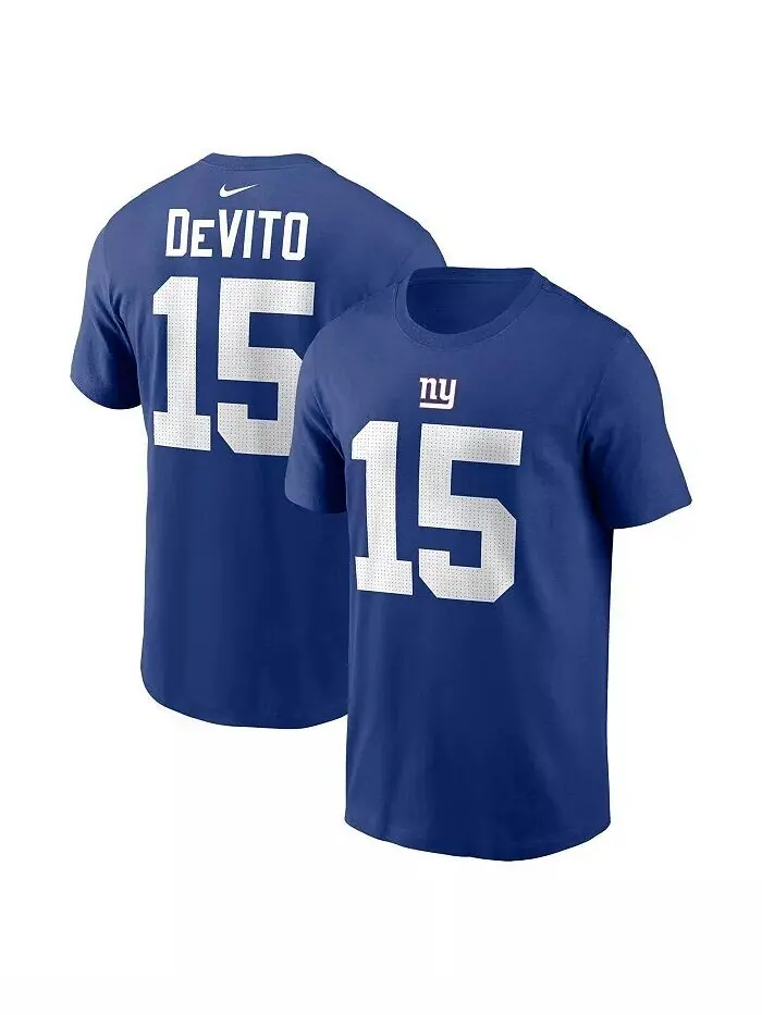 Мужская футболка Tommy DeVito Royal New York Giants с именем и номером Nike — изображение 1 из 3