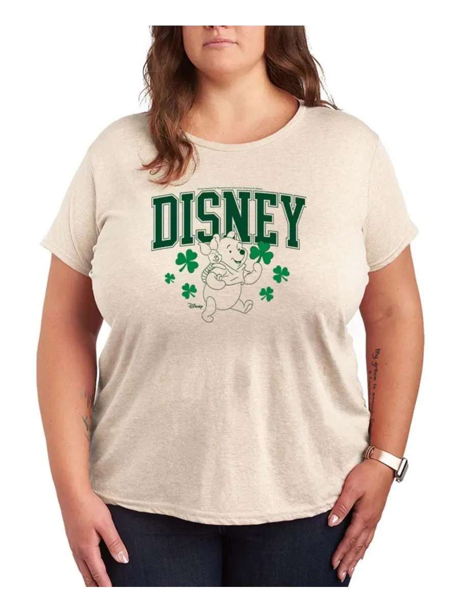 Футболка с коротким рукавом и принтом "Винни-Пух" от Disney больших размеров Hybrid Apparel — изображение 1 из 3, березовый