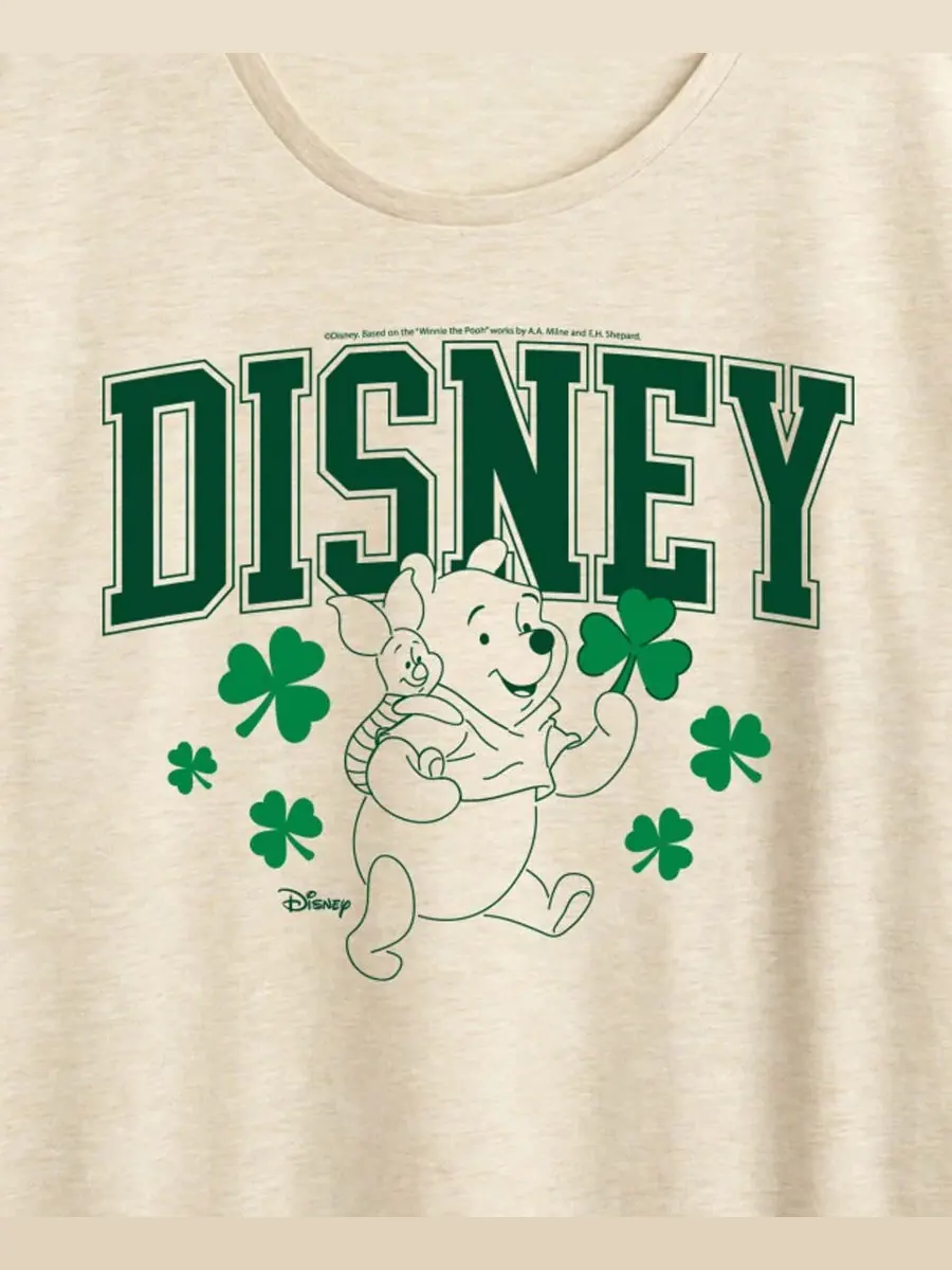 Футболка с коротким рукавом и принтом "Винни-Пух" от Disney больших размеров Hybrid Apparel — изображение 2 из 3, березовый