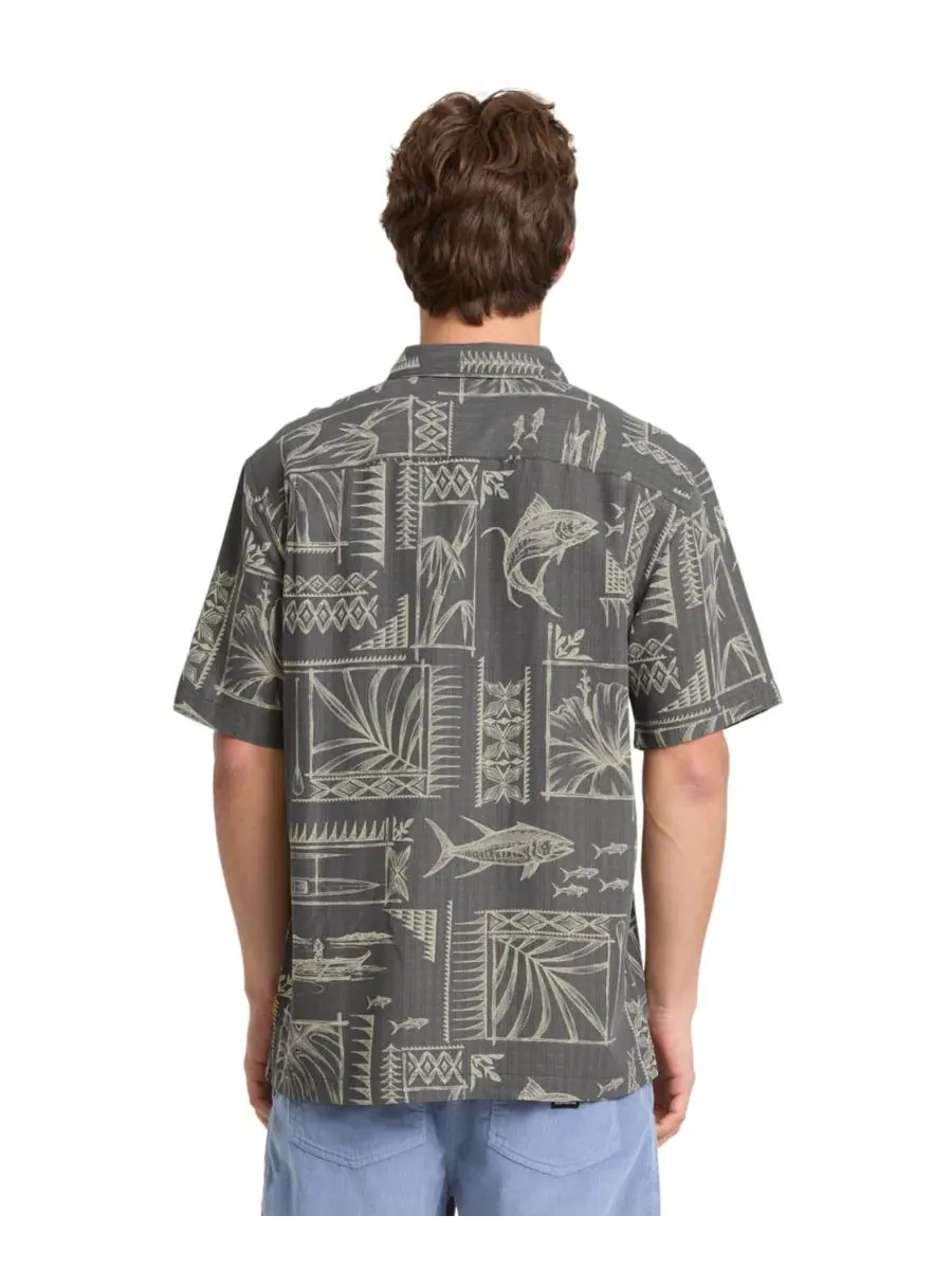 Мужская рубашка с коротким рукавом Quiksilver Paradise Bay Quiksilver Waterman — изображение 3 из 3, фантомный