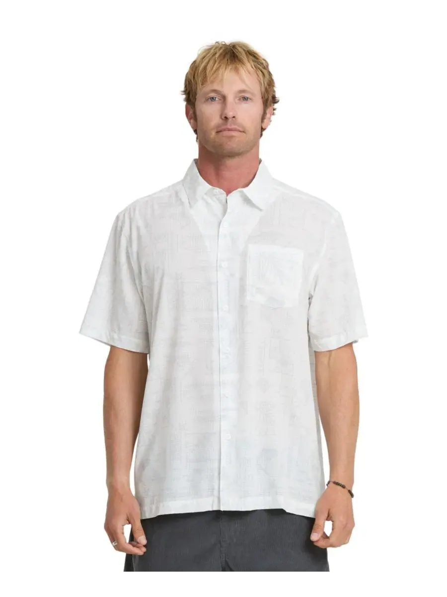 Мужская рубашка с коротким рукавом Quiksilver Paradise Bay Quiksilver Waterman — изображение 1 из 3, белый