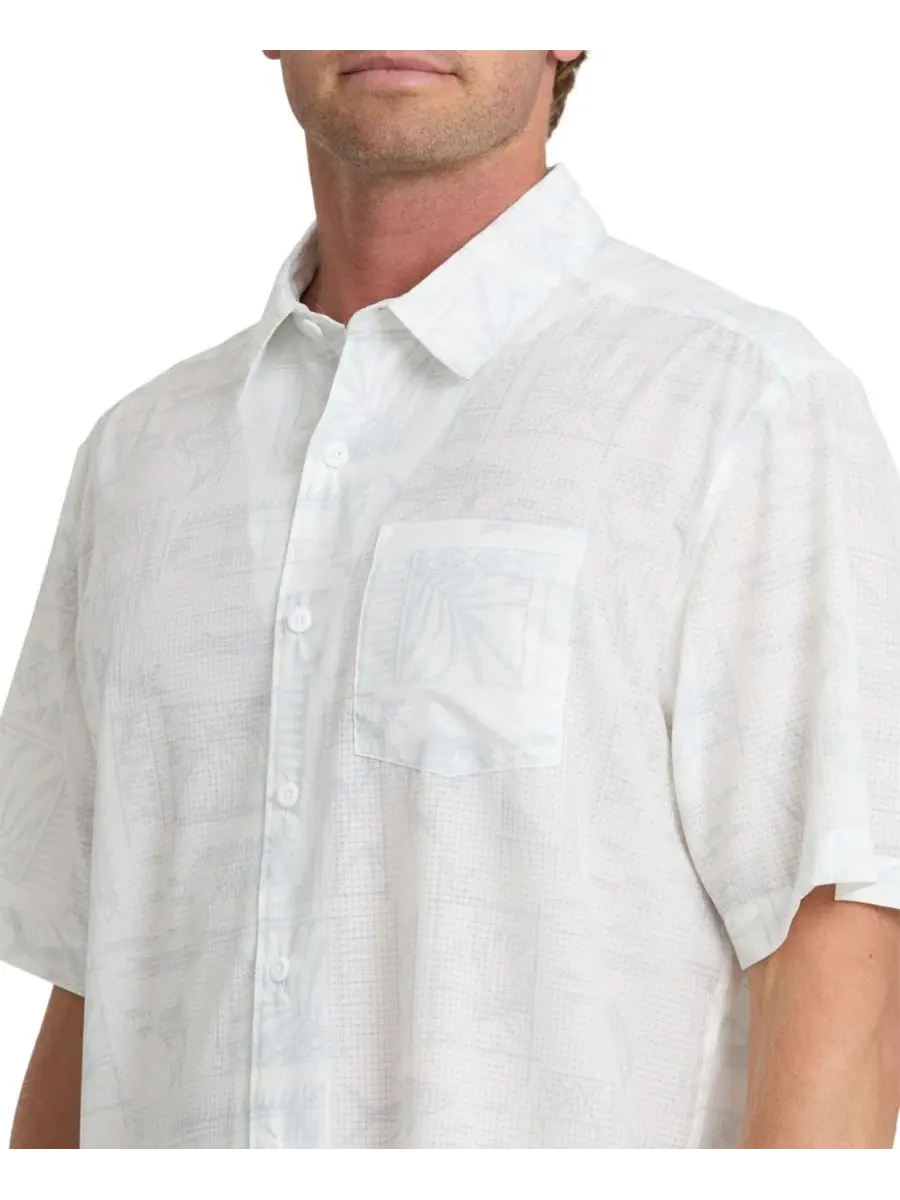 Мужская рубашка с коротким рукавом Quiksilver Paradise Bay Quiksilver Waterman — изображение 2 из 3, белый