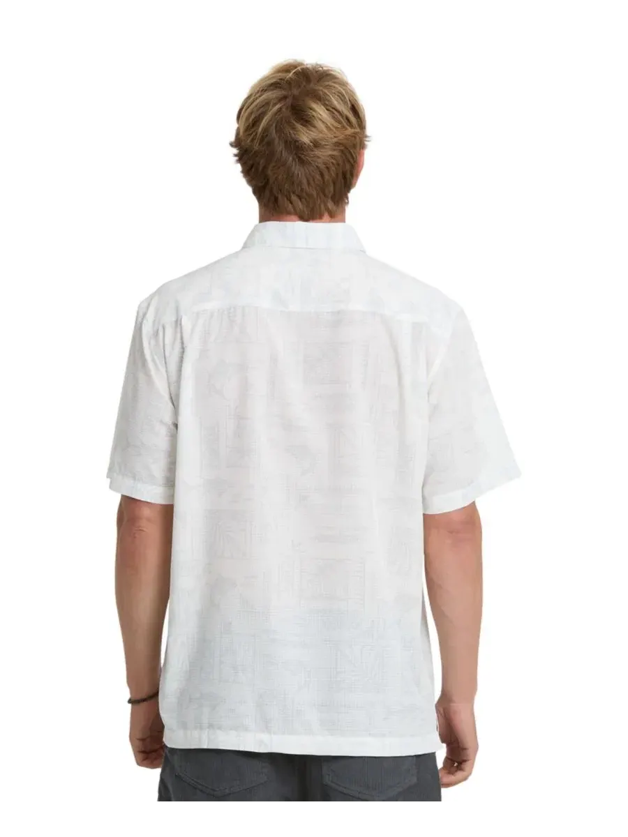 Мужская рубашка с коротким рукавом Quiksilver Paradise Bay Quiksilver Waterman — изображение 3 из 3, белый