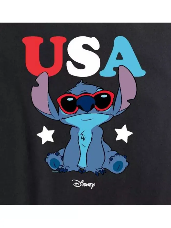 Футболка с рисунком Stitch USA большого размера Hybrid Apparel — изображение 2 из 4, черный