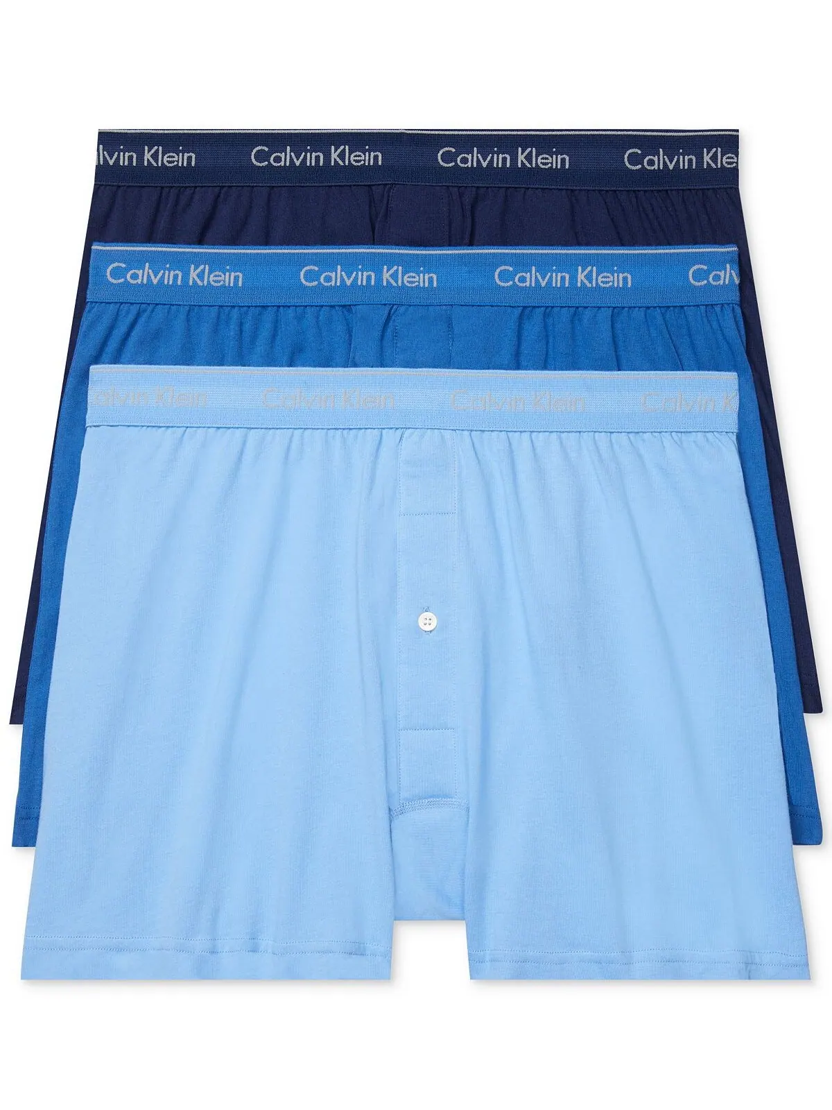 Комплект трусов Calvin Klein Cotton Classics Knit Boxers, 3 предмета — изображение 1 из 3, синий мульти