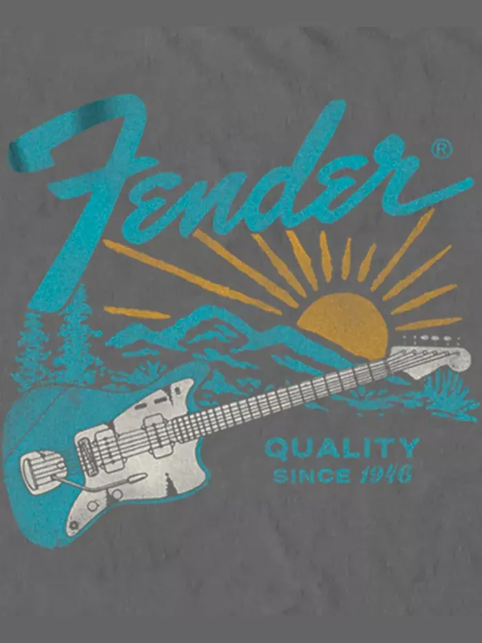 Мужская футболка с коротким рукавом Fender Quality — изображение 3 из 3, темно-серый