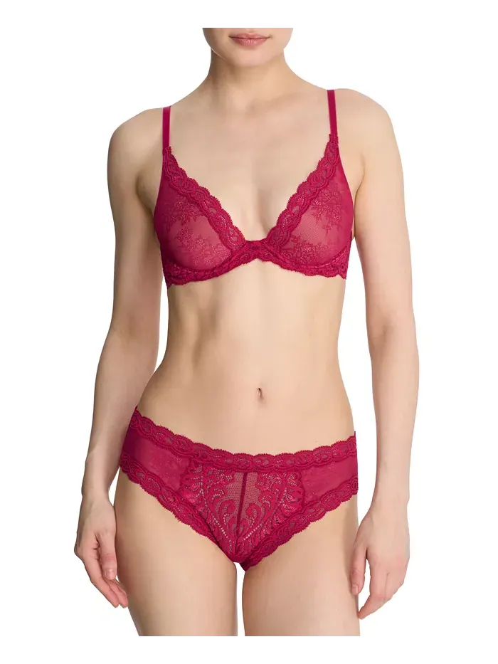 Женский бюстгальтер Feathers Lace Contour с косточками и глубоким вырезом 730023 Natori — изображение 5 из 6, бежевый