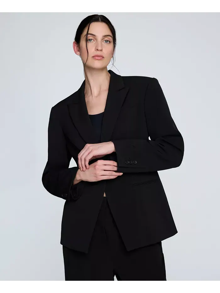 Женский пиджак на одной пуговице с заостренными лацканами Kenneth Cole — изображение 1 из 5, черный