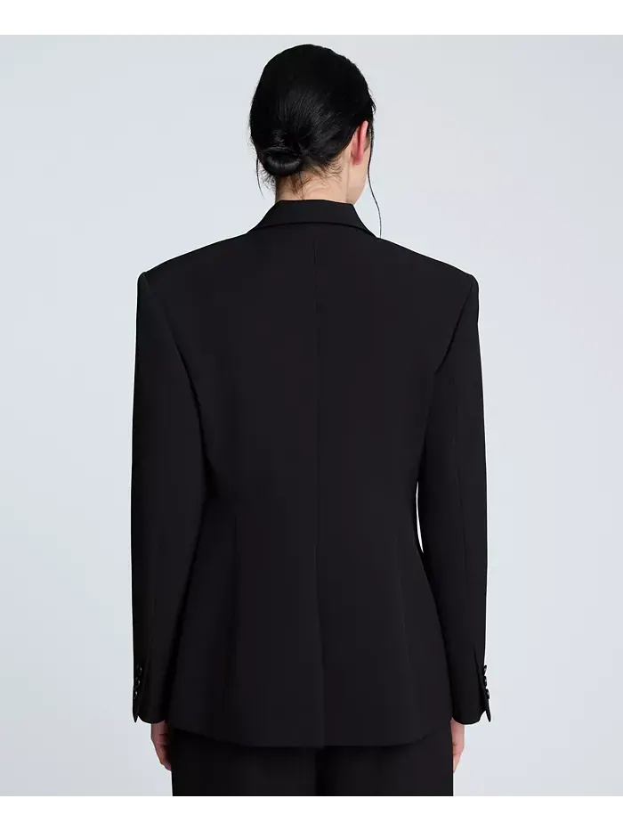Женский пиджак на одной пуговице с заостренными лацканами Kenneth Cole — изображение 2 из 5, черный
