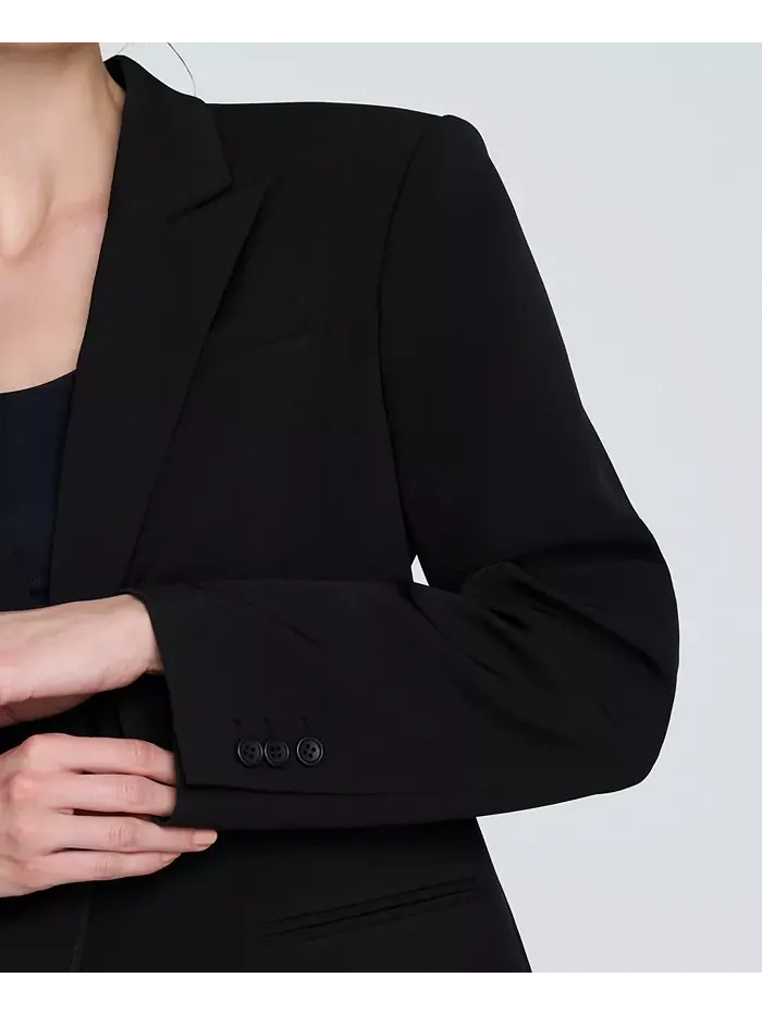 Женский пиджак на одной пуговице с заостренными лацканами Kenneth Cole — изображение 4 из 5, черный