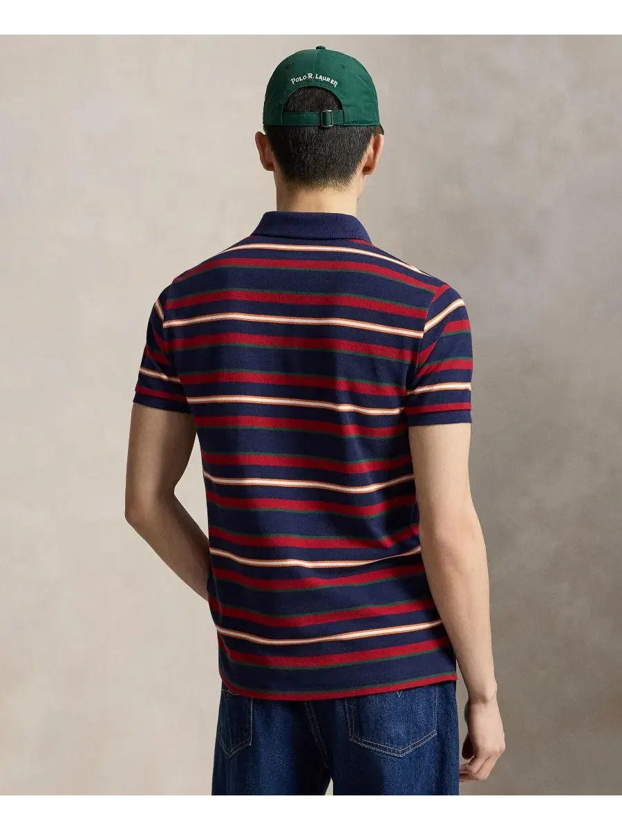 Поло с коротким рукавом, с полосой Polo Ralph Lauren — изображение 4 из 5, темно-синий мульти