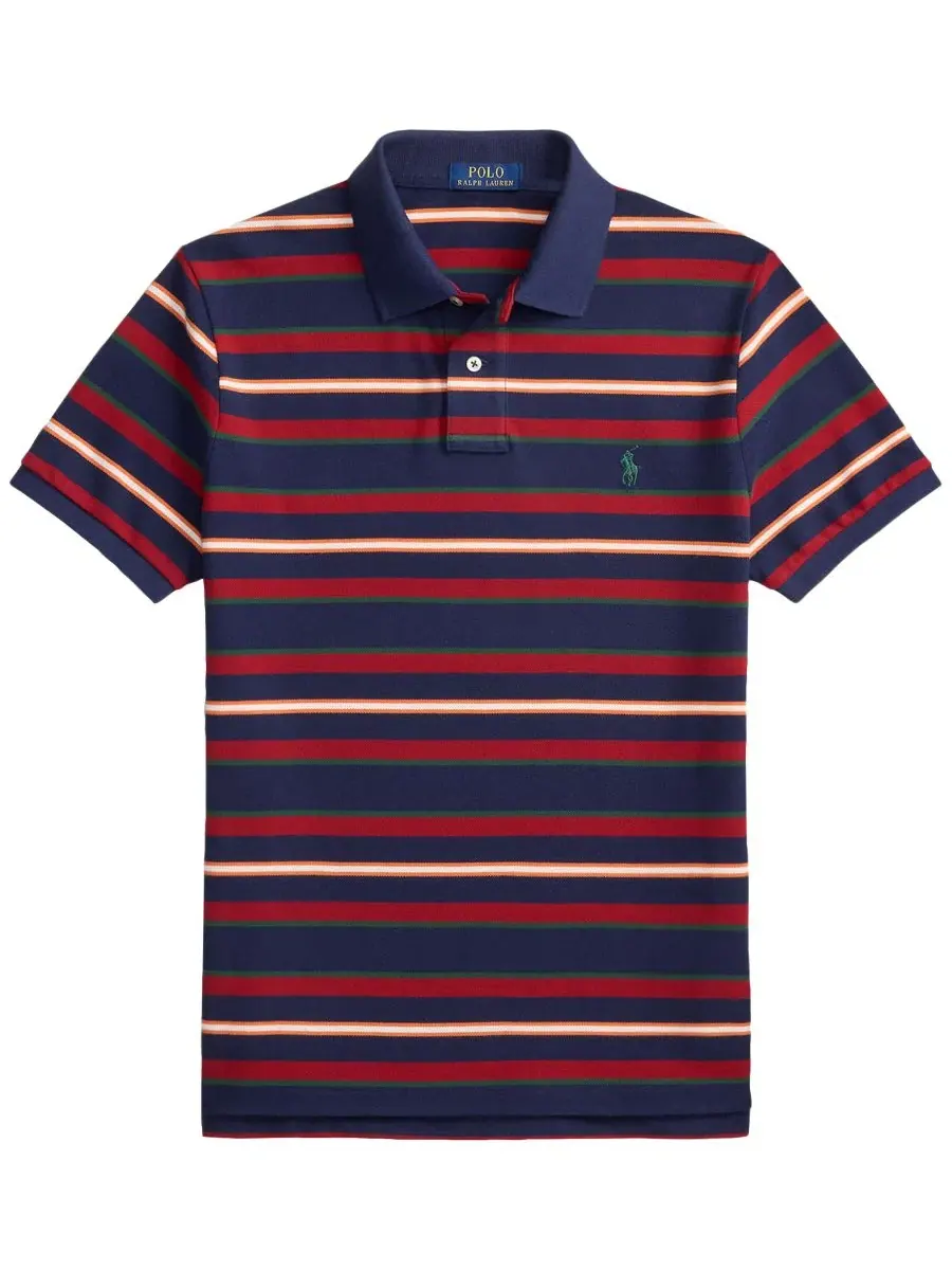 Поло с коротким рукавом, с полосой Polo Ralph Lauren — изображение 5 из 5, темно-синий мульти